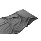 Baumwollinlett / Hüttenschlafsack Deckenform, anthrazit