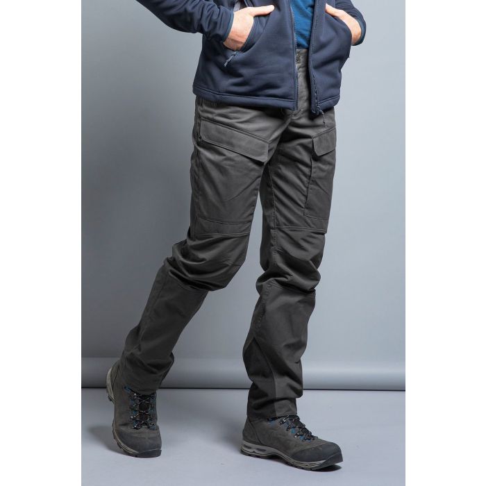 Herren Trekking Pants RECCO short size dark grey
