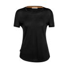 Womens Sphere 150 Merino short sleeve shirt, black