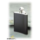 Flachmann, eckig Leder 180 ml