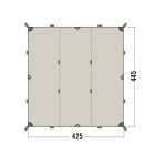 Sonnensegel Tarp 1 TC 425 x 445cm, sand beige