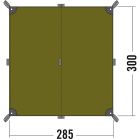 Tarp 2 285x300cm light olive