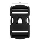 Steckschließe 38mm dual Adjust black