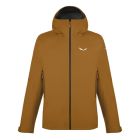 Mens Puez GTX PACLITE Rain Jacket, golden brown
