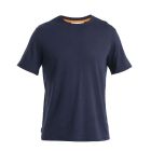 Herren Merino Lines Kurzarm-shirt, midnight navy