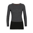 Wo ZoneKnit 200 LS Crewe 200 jet Hthr/black